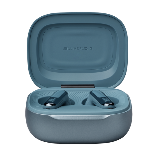 JBL Live Flex 3 - Blue - True wireless noise-cancelling open-stick earbuds - Detailshot 2 image number null